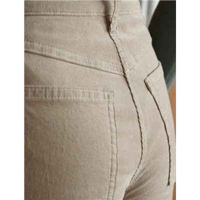 Брюки из эластичного микро-вельвета