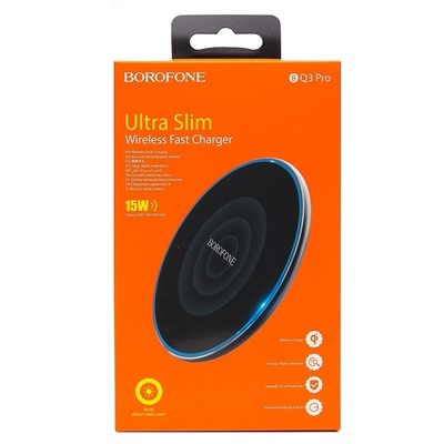 ЗУ Сетевое Беспроводное Borofone BQ3 Pro Type-C 15W (100 см) (black)