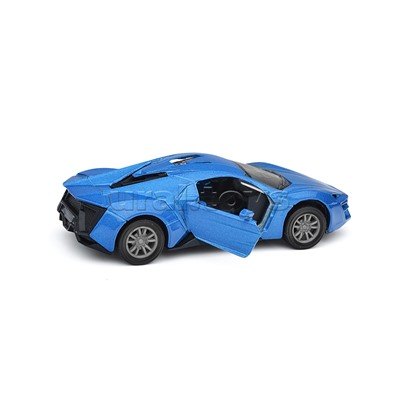 Синяя инерционная машинка Купе die-cast,1:32, открывающиеся двери