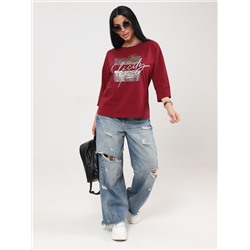 Хоста - футболка бордовый