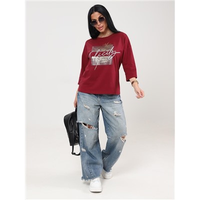 Хоста - футболка бордовый