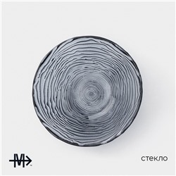 Салатник Magistro «Рифл», 350 мл, d=14.7 см, стекло, голубой