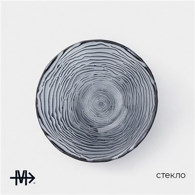 Салатник Magistro «Рифл», 350 мл, d=14.7 см, стекло, голубой