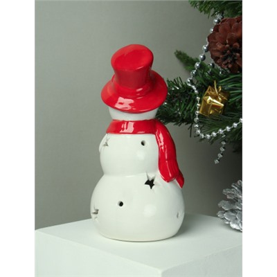 Фигурка Снеговик с подсветкой новогодний 15 см / FP23603 /уп 48/LED