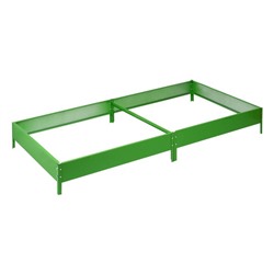 Грядка оцинкованная, компакт, 200×100×15 см, ярко-зелёная, Greengo