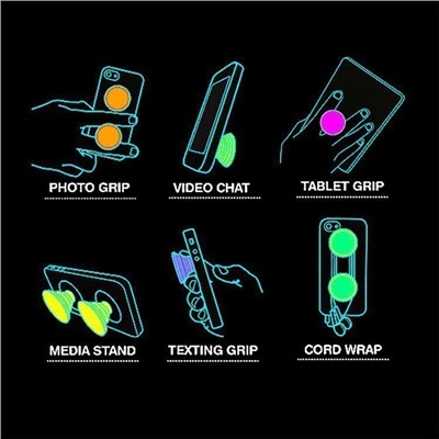Держатель для телефона Popsockets PS1 (yellow)