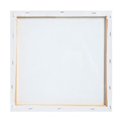 Холст на подрамнике, хлопок 100%, 1.6×25×25 см, акриловый грунт, мелкозернистый, 280 г/м²