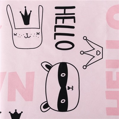 Штора портьерная «Этель» Little crown, 145×260 см, рогожка