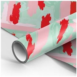 Бумага упаковочная  70х100 см "Stylish green" 90 г/м2 глянцевая М100_41067 (325734) MESHU