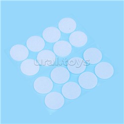 Липучки самоклеящиеся для рукоделия "DIY" диаметр 2,5 см, 16 шт, 8 пар в пластиковом пакете с блистерным подвесом