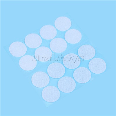 Липучки самоклеящиеся для рукоделия "DIY" диаметр 2,5 см, 16 шт, 8 пар в пластиковом пакете с блистерным подвесом