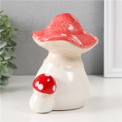 Копилка для денег «Два мухоморчика», керамика, 12×9×15.5 см