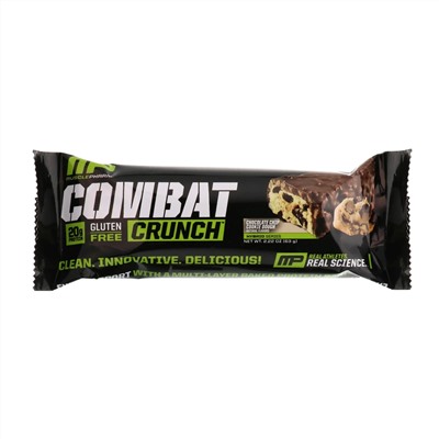 MusclePharm, Combat Crunch, со вкусом шоколадного печенья, 12 батончиков по 63 г