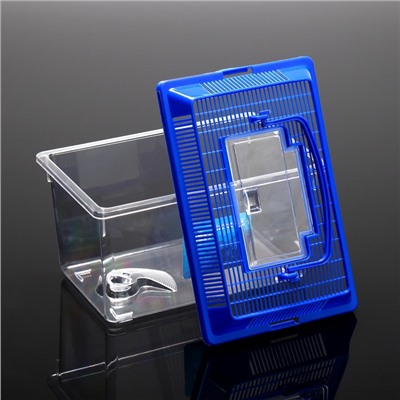 Переноска прямоугольная, 21.3×14×14.5 см, синий