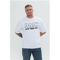Футболка мужская 8507/1 оверсайз (Белый_nyc)