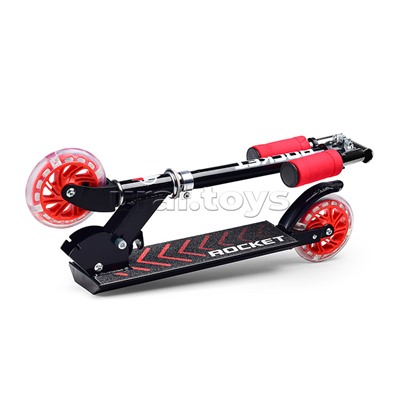 Самокат-снегокат, складной, в коробке (красный)