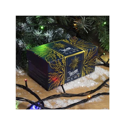 Гирлянда «Нить» 10 м, IP44, УМС, тёмная нить, 72 SMD-LED, свечение мульти, 220 В