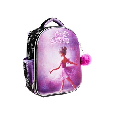 Рюкзак каркасный 35х27х13 см, deVENTE Junior 14L Ballet Academy, + брелок, для девочки