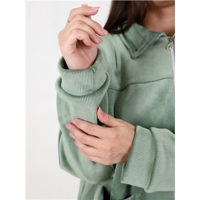 Куртка "Алиса" олива вельвет