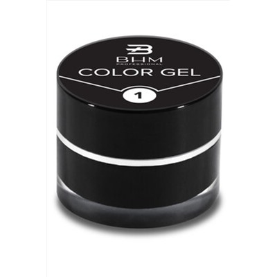 BHM Professional Гель-краска с липким слоем, черный, 5 мл KRISTALLER, 1130482