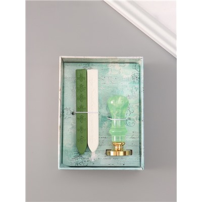 Подарочный набор для сургучной печати «Растение», печать, ручка, сургуч, 12.5×10×3.6 см