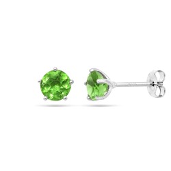 Серьги из серебра султанит, Гвоздики3