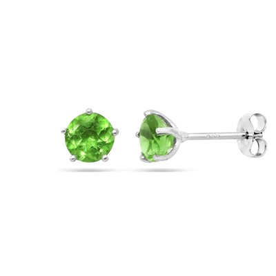 Серьги из серебра султанит, Гвоздики3