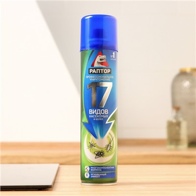 Аэрозоль от насекомых «Раптор», от тараканов, муравьев, пауков и блох, 275 мл