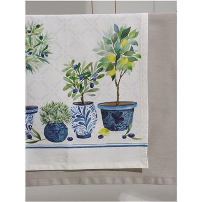 Дорожка на стол Этель Olives 40×149 см, 100% хлопок, репс 220 г/м², белая