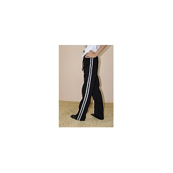 Брюки Два лампаса утепленные черный распродажа