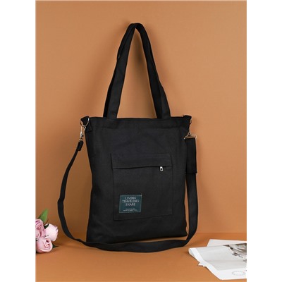 Сумка дамская шоппер 34х5х38 черный / MIR - 02 /уп 50/