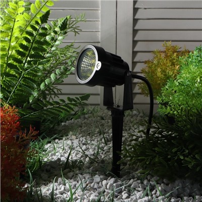 Светильник светодиодный грунтовый, 7 Вт, 630 лм, IP65, 220 В, зелёное свечение