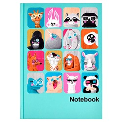 Записная книжка 80л. А6 "Мордашки" 120х170 мм, твёрдый переплёт, полноцветная п