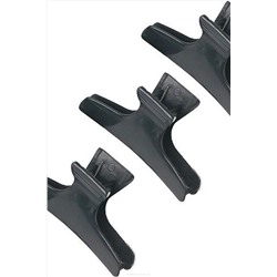 Dewal Зажим для волос бабочка CL2202, пластик, 8 см, черный, 12 шт. KRISTALLER, 1106110