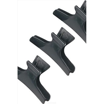 Dewal Зажим для волос бабочка CL2202, пластик, 8 см, черный, 12 шт. KRISTALLER, 1106110