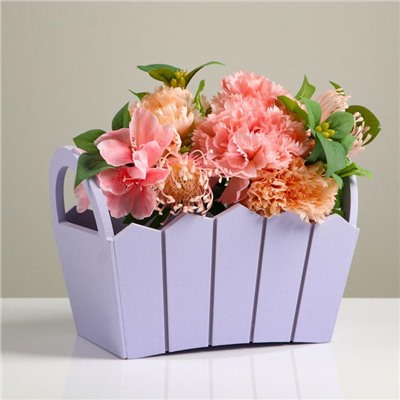 Подарочный ящик «Мария», 25×16×17 см, МДФ, сиреневый