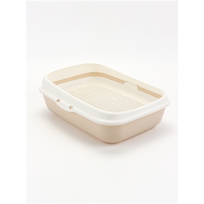 Лоток туалет для кошек малый (с бортиком и сеткой на высоких ножках) ALTA 42×31×14.5