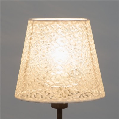 Абажур для люстры «Кружево» Е14 белый 15×15×13 см