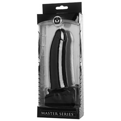 Черный кляп-страпон Masters Mini Face Fuck Strap-On - 14 см.