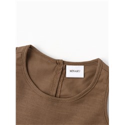 Блузка для девочки, MINAKU, бежевая, рост 134 см