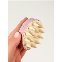 Щётка-массажёр для мытья головы, 7.5×7.5×6.5 см, розовая