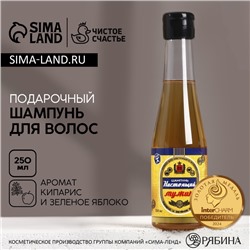 Шампунь для волос пиво «Настоящий мужик», 250 мл, аромат кипариса и зелёного яблока, Чистое счастье