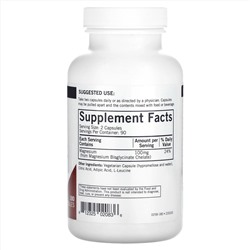 Kirkman Labs, бисглицинат магния, буферизованный хелатный, 180 капсул (50 мг в 1 капсуле)