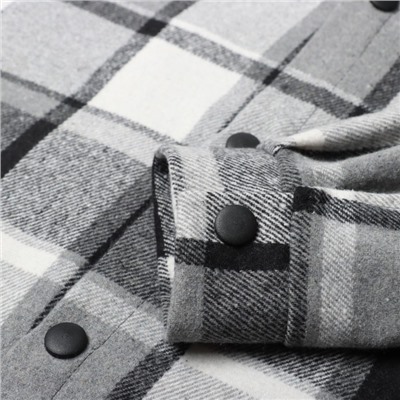 Рубашка мужская в клетку MIST, размер 50, черный/белый