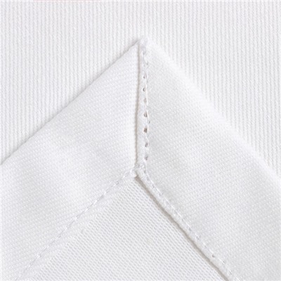 Набор салфеток с декоративными кольцами White pleasure, 40×40 см - 4 шт., 100% хлопок, саржа 190 г/м²