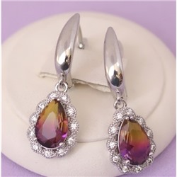 Серьги родий  H01-15375