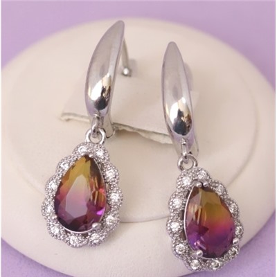 Серьги родий  H01-15375
