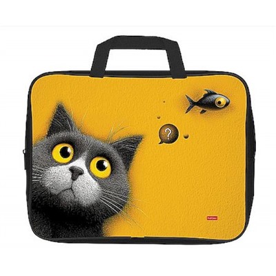 Папка А4 на молнии с ручками 350х265х40 мм "Пушистый философ" (095008) 31128 Хатбер