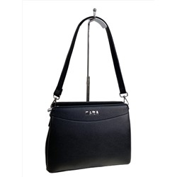 Женская сумка из искусственной кожи, цвет черный