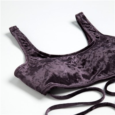 Купальник раздельный с завязками женский MINAKU, фиолетовый, размер 48